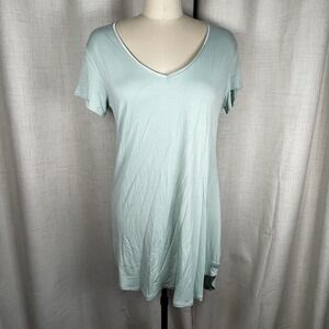 New! Faceplant Dreams Bamboo Claire Short Sleeve Nightgown Aqua Mist Medium